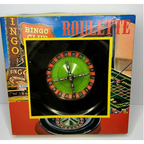 Vintage K.N. Roulette Set COMPLETE - Roulette Wheel, Table Layout & MORE - Picture 1 of 11